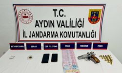 Kuşadası’nda ruhsatsız tabanca ve yasaklı madde ele geçirildi: 2 gözaltı!