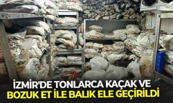 İzmir'de Konak'ta gıda skandalı: Tonlarca kaçak ve bozuk et ile balık ele geçirildi!