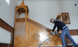 Ramazan öncesi camilerde temizlik yapıldı