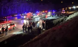 Çankırı'da işçi servisi devrildi: 23 yaralı!