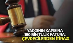 Yargının kapısına 180 bin TL'lik fatura: Çevrecilerden itiraz!