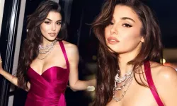 Hande Erçel Cannes'da! Derin göğüs dekolteli mini elbisesiyle mest etti!