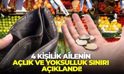 4 kişilik ailenin açlık ve yoksulluk sınırı açıklandı