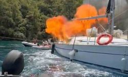 Dalaman’da tekne yangını: Denizin ortasında alevler yükseldi