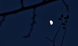 Bitlis Ahlat’ta gün batımının ardından kartpostallık yarım ay manzarası