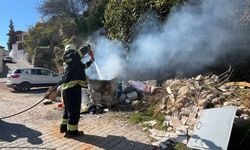 Çöp yangını paniğe yol açtı