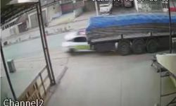 Manisa'da polis memurunun şehit olduğu kaza anı ortaya çıktı!