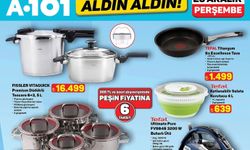 Tencere setleri, ütü ve dikey süpürgeler A101'de indirimde! A101 25 Aralık aktüel katalogda mutfak festivali