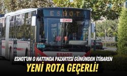 ESHOT’un o hattında pazartesi gününden itibaren yeni rota!