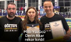 Göztepeli Milli Yüzücü Derin Akar Türkiye rekortmeni oldu
