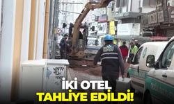 İzmir'de panik dolu anlar! Doğal gaz borusu delindi, 2 otel tahliye edildi!
