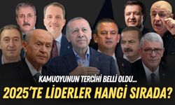 Kamuoyunun tercihi belli oldu! 2025’te liderler hangi sırada?