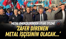 Metal emekçilerinden uyarı eylemi: Zafer direnen metal işçisinin olacak!