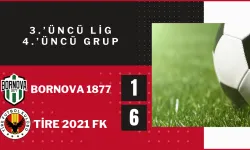 Bornova 1877 evinde farklı kaybetti: Tire 2021 gol yağdırdı!