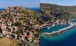 Volkanik tepede kurulu Ege hazinesi: Dik yamaçlı evleri ilgi odağı