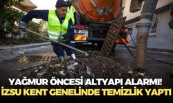 Yağmur öncesi altyapı alarmı! İZSU kent genelinde temizlik yaptı