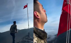 Yırtık bayrağı gördüler, 50 kilometre yol gidip yenisini astılar!