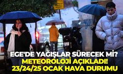 Ege'de yağışlar sürecek mi? Meteoroloji açıkladı! 23/24/25 Ocak hava durumu
