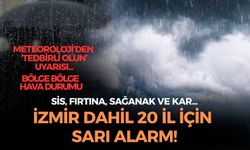 Sis, fırtına, sağanak ve kar... İzmir dahil 20 il için sarı alarm! Meteoroloji'den 'tedbirli olun' uyarısı!