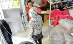 Dükkana giren hırsızları tokatlayarak kovdu!
