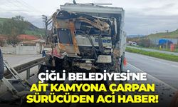 İzmir Aliağa’da feci kaza! Çiğli Belediyesi'ne ait kamyona çarpan sürücüden acı haber!