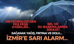 İzmir dahil 7 il için sarı alarm! Meteoroloji'den peş peşe uyarılar... Dolu yağışı sel ve su baskınlarına dikkat!