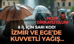 İzmir ve Ege'de kuvvetli yağış... 8 il için sarı kod! MGM'den 'dikkatli olun' uyarısı!