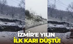 İzmir'e yılın ilk karı düştü! Tire'de kartpostallık görüntüler!