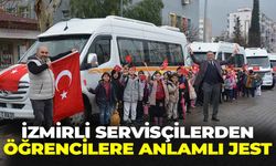 İzmirli servisçilerden, öğrencilere anlamlı jest!