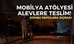 Buca’da mobilya atölyesi alevlere teslim!