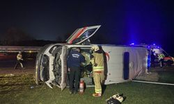 Manisa'da korkunç kaza: Ambulans devrildi, 5 yaralı var!