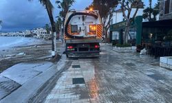 Bodrum sahilleri fırtına sonrası temizlendi: Belediye ekiplerinden kapsamlı çalışma
