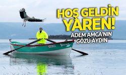 Dünyanın en doğal buluşması! Yaren leylek ve Adem Amca 15'inci yılda da birbirlerine kavuştu