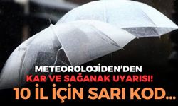 10 il için sarı kodlu uyarı! Meteoroloji açıkladı: Kar ve sağanak etkili olacak!