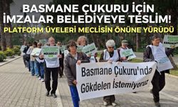 Basmane Çukuru için imzalar belediyeye teslim! Platform üyeleri meclisin önüne yürüdü