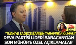 DEVA Partisi lideri Ali Babacan'dan İzmir'de barış çağrısı!
