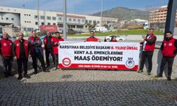 Karşıyaka'da 8 aydır maaş yok! İşçiler bayram törenini bastı!