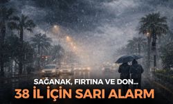 38 ile sarı kodlu uyarı! Sağanak, fırtına ve don... Sıcaklıklarda sert düşüş!
