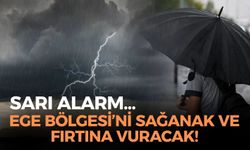 Sarı alarm verildi! Ege Bölgesi'ni sağanak ve fırtına vuracak! Sel tehlikesine dikkat!