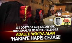 234 Dosyada ara karar yok, duruşmalar 315 gün ertelenmiş: Adaleti 'Askı'ya alan 'Hakim'e hapis cezası!