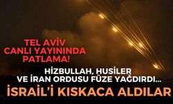 SON DAKİKA Hizbullah, Husiler ve İran ordusu İsrail'e füze yağdırdı! Tel Aviv'de canlı yayında patlama!