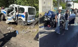 İşte, 1 polisin şehit olduğu 2 sivilin öldüğü kazayla ilgili yeni görüntü!