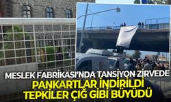 İzmir Meslek Fabrikası’nda tansiyon zirvede: Pankartlar indirildi, tepkiler çığ gibi büyüdü