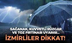 İzmir için sarı kodlu uyarı! Sağanak yağış devam edecek! Kuvvetli rüzgar ve toz fırtınası...