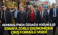 Kemeraltı’nda Özdağ’a yoğun ilgi! Esnafa zorlu ekonomiden çıkış formülü verdi