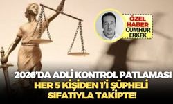 2026’da Adli kontrol patlaması: Her 5 kişiden 1’i şüpheli sıfatıyla takipte!