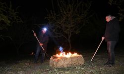 Don tehlikesine karşı gece mesaisi: Çiftçiler nöbette