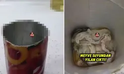 İzmir'de meyve suyundan yılan mı çıktı? Meyve suyundan çıkan cisim ne, gerçek mi?