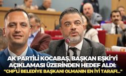 AK Partili Kocabaş, Başkan Eşki'yi açıklaması üzerinden hedef aldı: "CHP’li belediye başkanı olmanın en iyi tarafı..."
