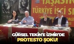 Gürsel Tekin'e İzmir'de tek kişilik protesto! Tekin'den protestocuya Aziz İhsan Aktaş göndermesi